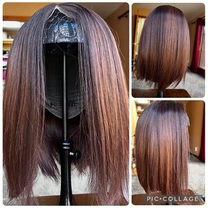 Sleek Chestnut Brown Women's Wig